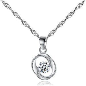 Simple Women's Flower Clavicle Pendant Necklace